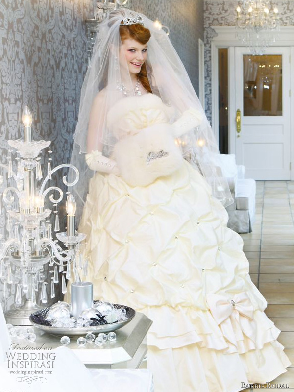 bridal barbie dress