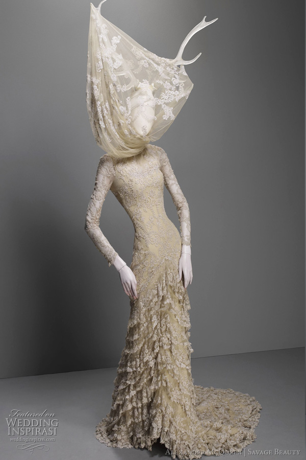 Alexander McQueen Wedding Dress Inspiration From The Savage Beauty Exhibition Historical