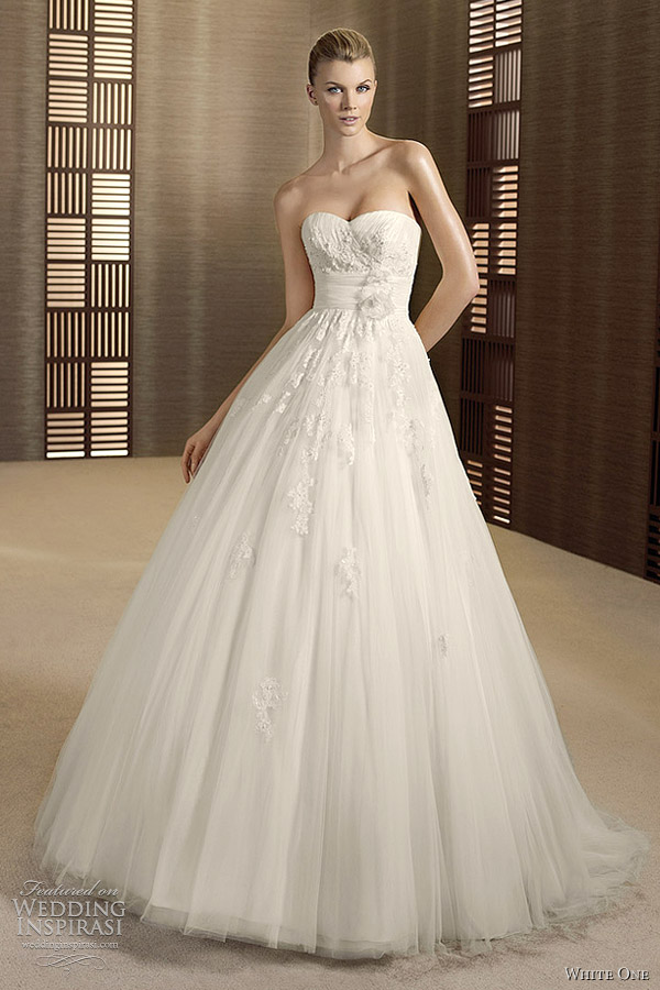 pronovias white one wedding dresses