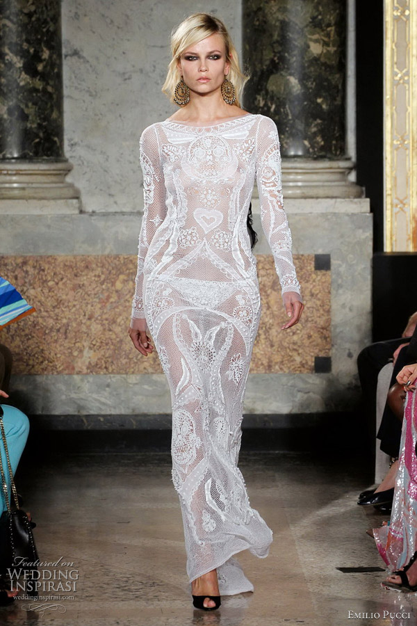 Emilio Pucci Spring 2012 Embroidered Gown in White — UFO No More