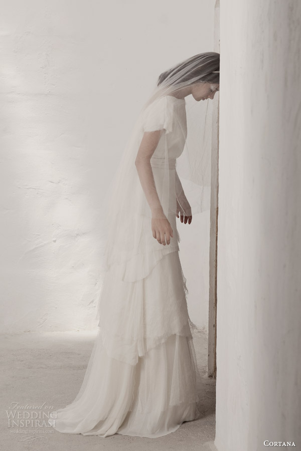 cortana bridal 2015 heras wedding dress tiered skirt side view