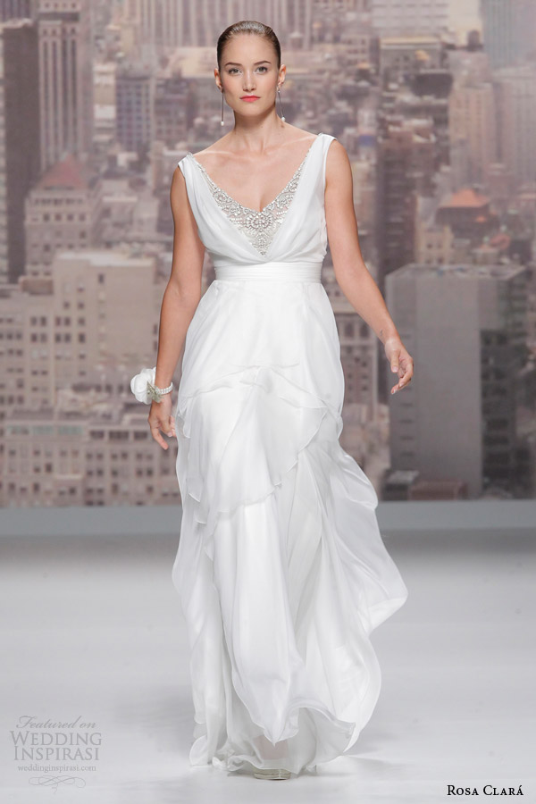 rosa clara 2015 runway sofia sleeveless wedding dress