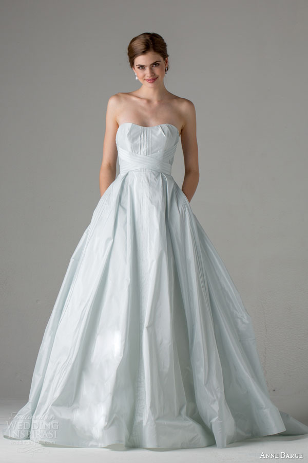 anne barge bridal fall 2015 hayden pale blue strapless a line wedding dress