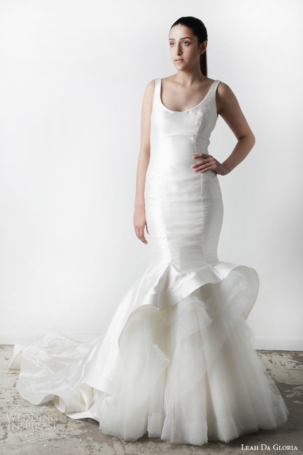 leah da gloria spring 2015 karolina sleeveless mermaid wedding dress scoop neckline