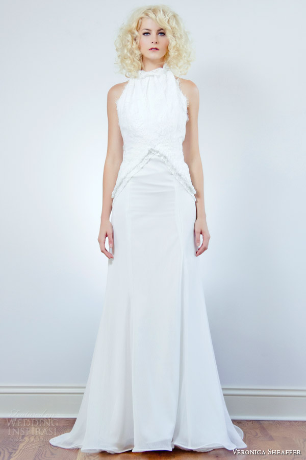 veronica sheaffer bridal fall 2015 style delphinium sleeveless halter neck wedding dress