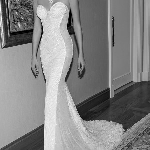 galia lahav 2015 jazz age wedding dress strapless bustier bodice sheer sided art deco sheath bridal gown style joyce 1513