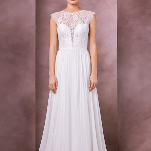 divine atelier wedding dress 2015 bridal cap sleeve bateau neckline lace top a line gown paloma