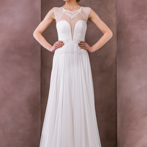 divine atelier wedding dress 2015 bridal illusion jewel neckline a line gown sienna