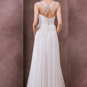 divine atelier wedding dress 2015 bridal illusion jewel neckline a line gown sienna back