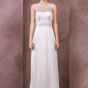 divine atelier wedding dress 2015 bridal illusion jewel neckline top column gown chiara