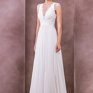 divine atelier wedding dress 2015 bridal plunging v neckline a line gown chloe