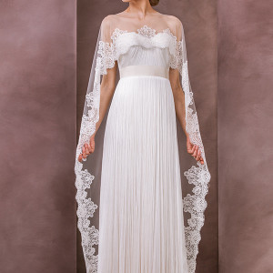 divine atelier wedding dress 2015 bridal sheer floor length lace helm bolero anida