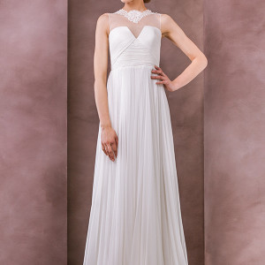 divine atelier wedding dress 2015 bridal sheer jewel neckline empire gown idilia