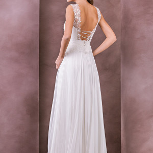 divine atelier wedding dress 2015 bridal sheer scoop top a line gown iarina back