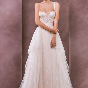 divine atelier wedding dress 2015 bridal spagetti strap bustier neckline a line gown ava