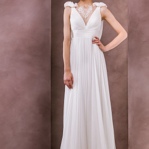 divine atelier wedding dress 2015 bridal v neckline sleeveless grecian ...
