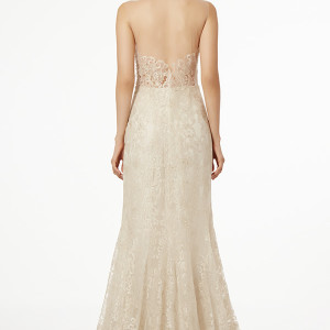 francesca miranda wedding dress fall 2015 strapless sweetheart neckline bridal ivory sheath gown salina back