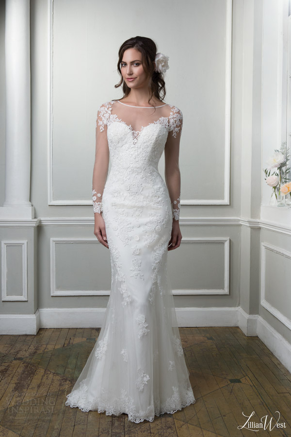 lillian west lace wedding dress