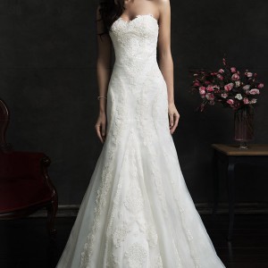 amelia sposa 2015 bridal amilina strapless lace wedding dress sweetheart neckline