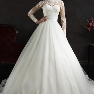 amelia sposa 2015 bridal nubia long sleeve ball gown wedding dress