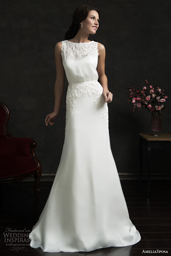 amelia sposa 2015 bridal tereza strapless sweetheart wedding dress sleeveless gown overlay