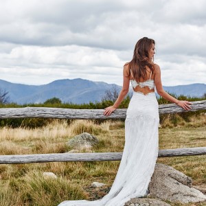 grace loves lace bridal 2015 cordelia sleeveless stretch french lace wedding dress batwing train keyhole back view