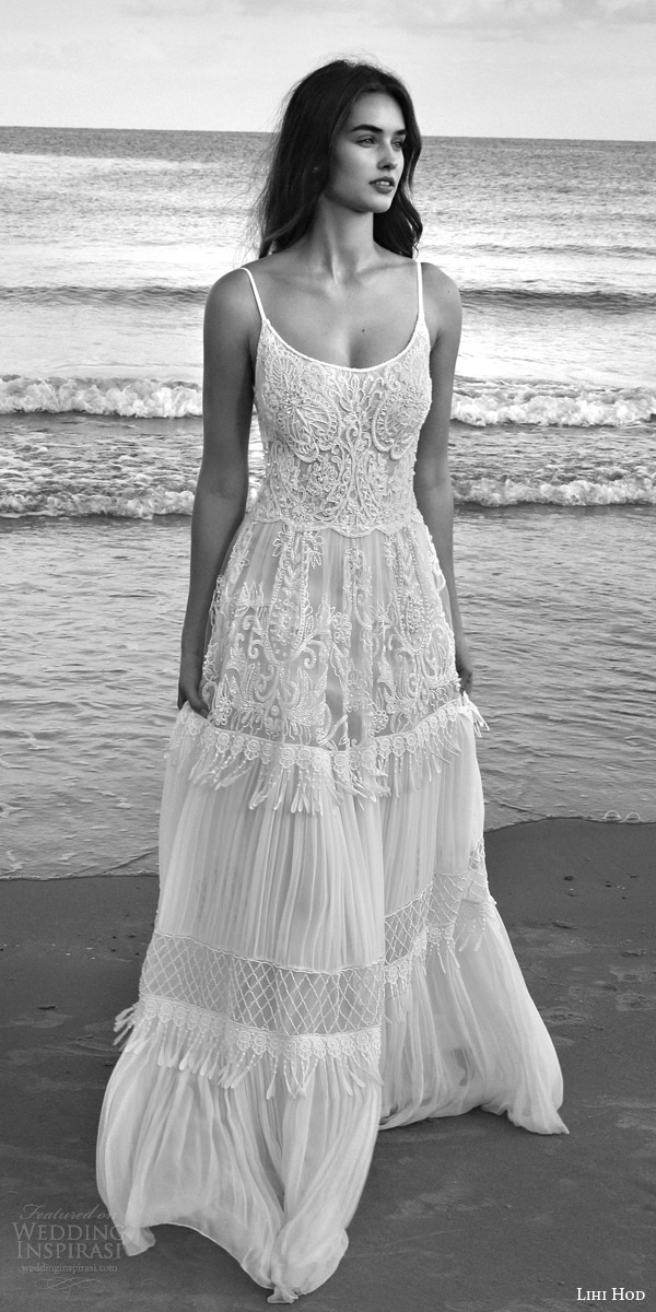 off white bohemian wedding dress