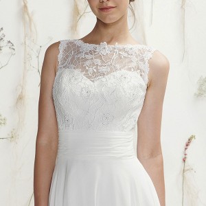 lillian west spring 2016 bridal bateau neckline sleeveless sweetheart cutout pretty a  line wedding dress style 6401