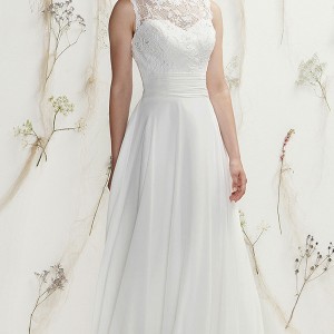 lillian west spring 2016 bridal bateau neckline sleeveless sweetheart cutout pretty a  line wedding dress style 6401