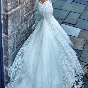 galia lahav bridal spring 2017 cap sleeves sweetheart mermaid wedding dress (ms elle) bv low back train