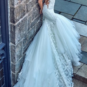 galia lahav bridal spring 2017 cap sleeves sweetheart mermaid wedding dress (ms elle) sv train