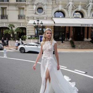 alessandra rinaudo 2017 bridal cap sleeves bateau neckline heavily embellished bodice sexy slit a  line wedding dress lace back chapel train (6) mv