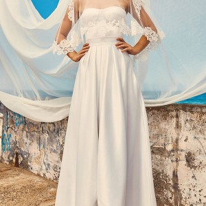 elbeth gillis milk honey 2017 bridal separates wedding dress (lily cape chloe top harper skirt) mv