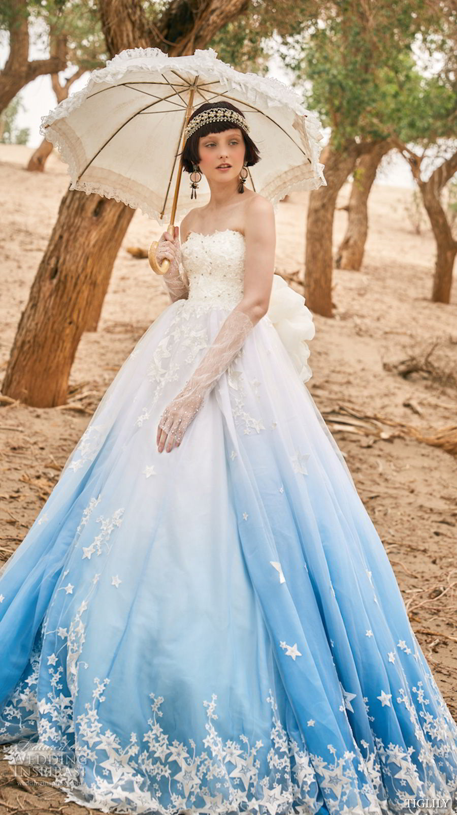 tiglily 2018 bridal strapless sweetheart neckline heavily embellished  bodice romantic princess blue color ball gown a line wedding dress (cielo)  mv | Wedding Inspirasi