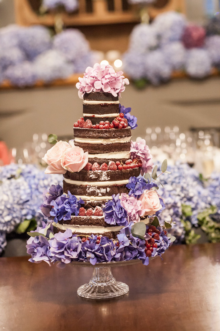 naked 4 tier purple pink floral wedding cake (22) mv