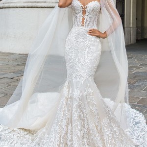 crystal design 2018 sleeveless strapless deep plunging sweetheart neckline full embellishment elegant mermaid wedding dress sheer button back chapel train (gia) mv