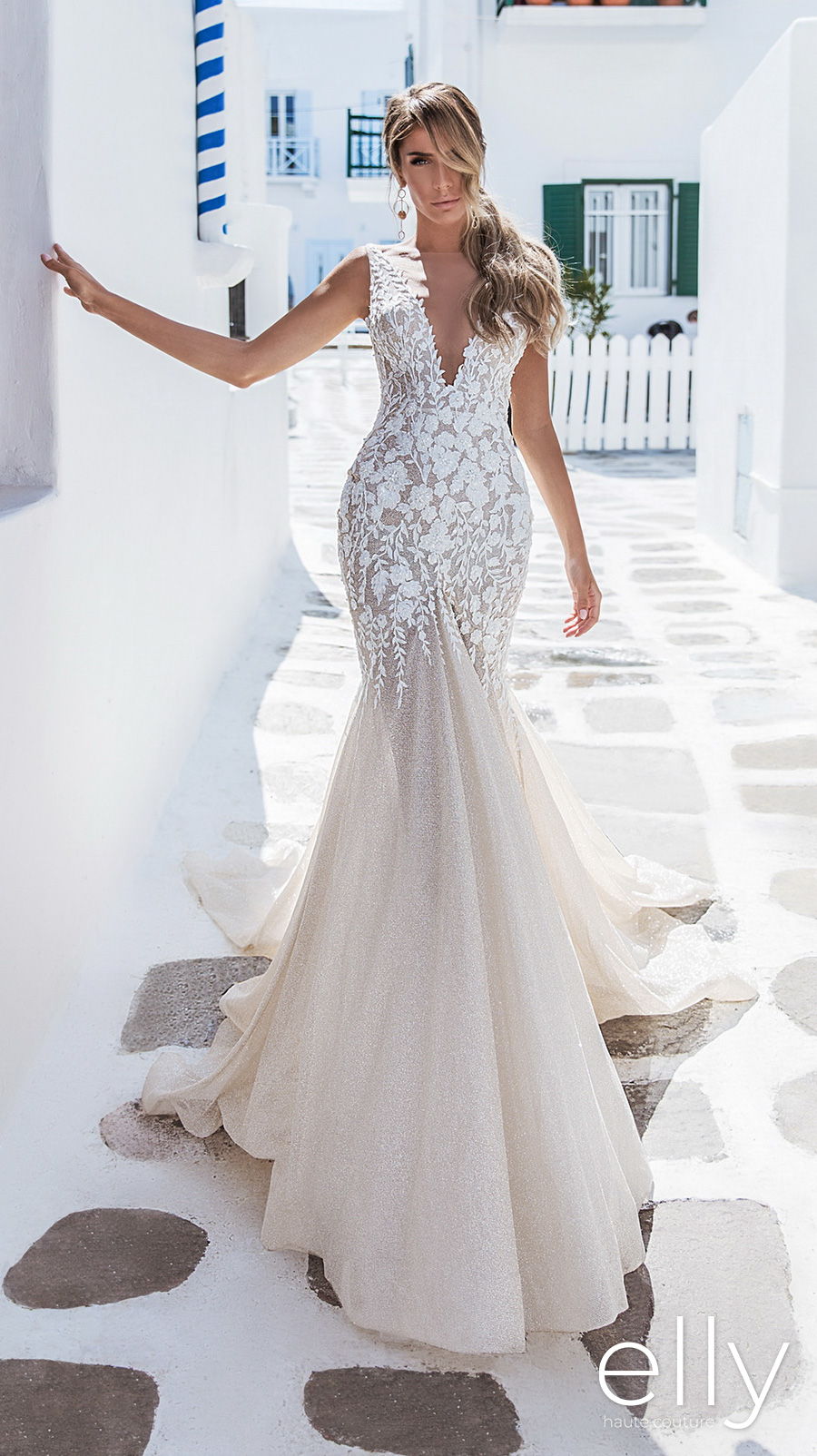 Sexy Backless Wedding Dress in Crepe, Mykonos Gown, Elika In Love – Elika  In Love