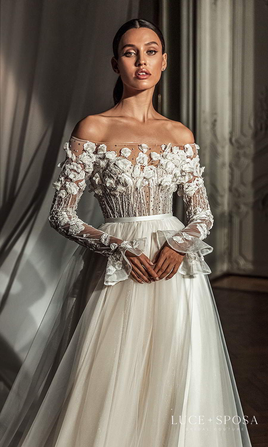 Sheath Wedding Dress Isabel off the Shoulder Wedding Dress 