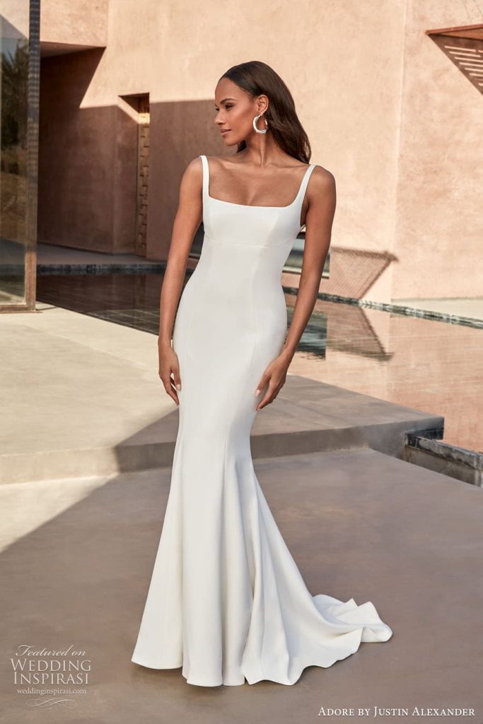 Adore By Justin Alexander Spring 2024 Wedding Dresses Wedding Inspirasi   Justin Alexander Adore Spring 2024 Bridal Straps Sleeves Sleeveless Sweetheart Neckline A Line Ball Gown Wedding Dress Chapel Train Zaria 683x1024 