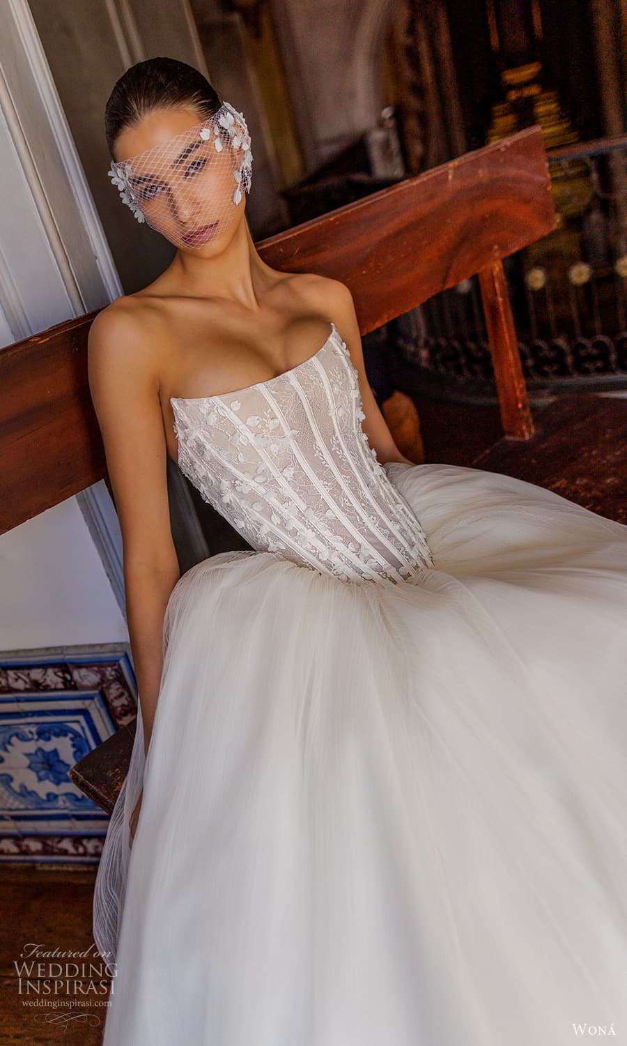 wona concept 2026 bridal strapless scoop neckline corset bodice basque waist a line ball gown wedding dress chapel train (4) zv